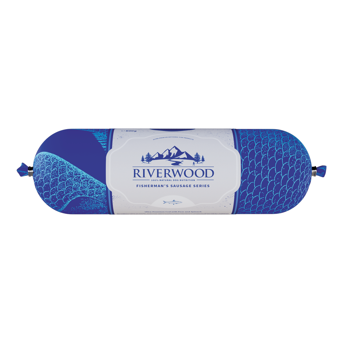 Dog sausage with fish | wet food | Cod Fish Sausage | 800 grams
