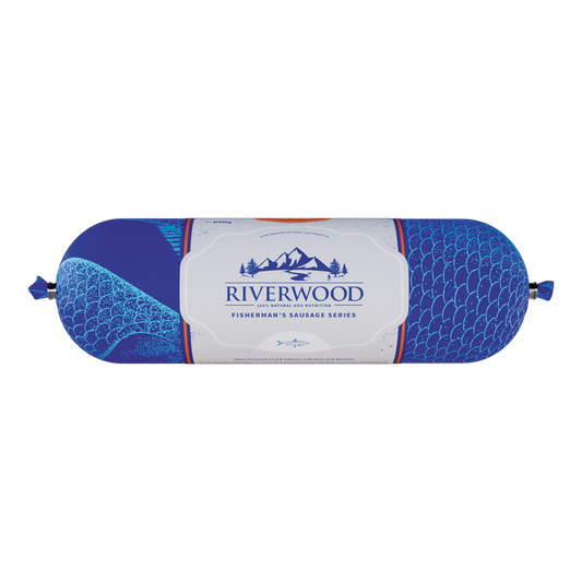 Hondenworst met vis | natvoer | Kabeljauw & Zalm Visworst | 800 gram