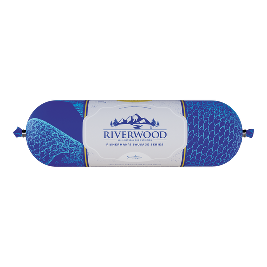 Hondenworst met vis | natvoer | Kabeljauw & Forel Visworst | 800 gram