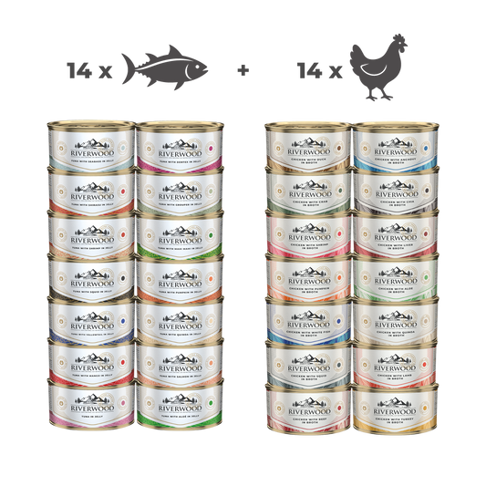 Caviar for Cats voordeel maandpakket | 14x Kip & 14x Tonijn