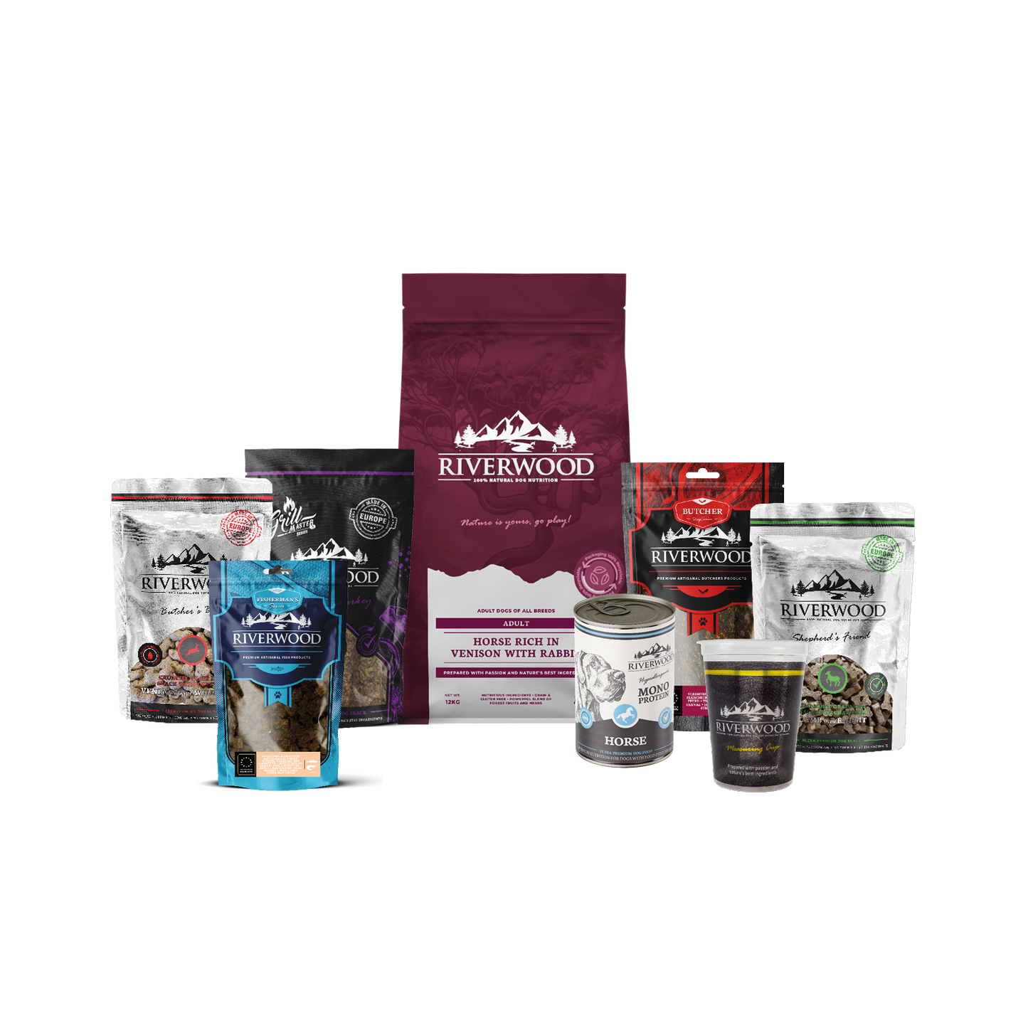 Nourriture pour chiens à base de viande | Pack alimentaire Adult Cheval & Cerf au Lapin XXL