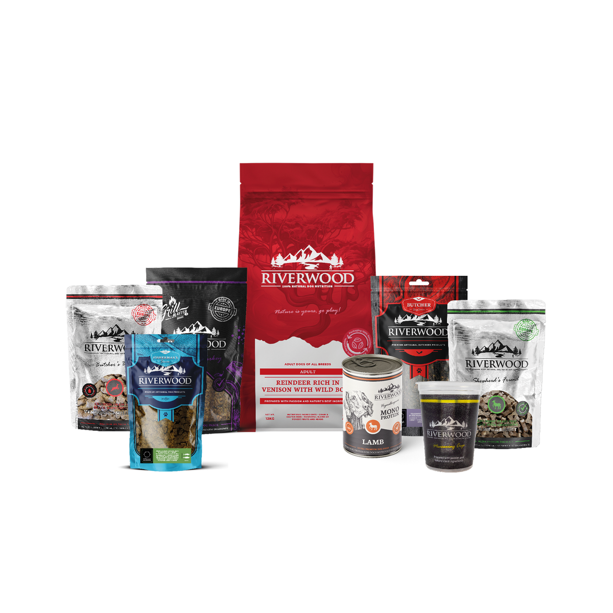 Nourriture pour chiens avec viande | Pack alimentaire Renne & Cerf avec Sanglier XXL