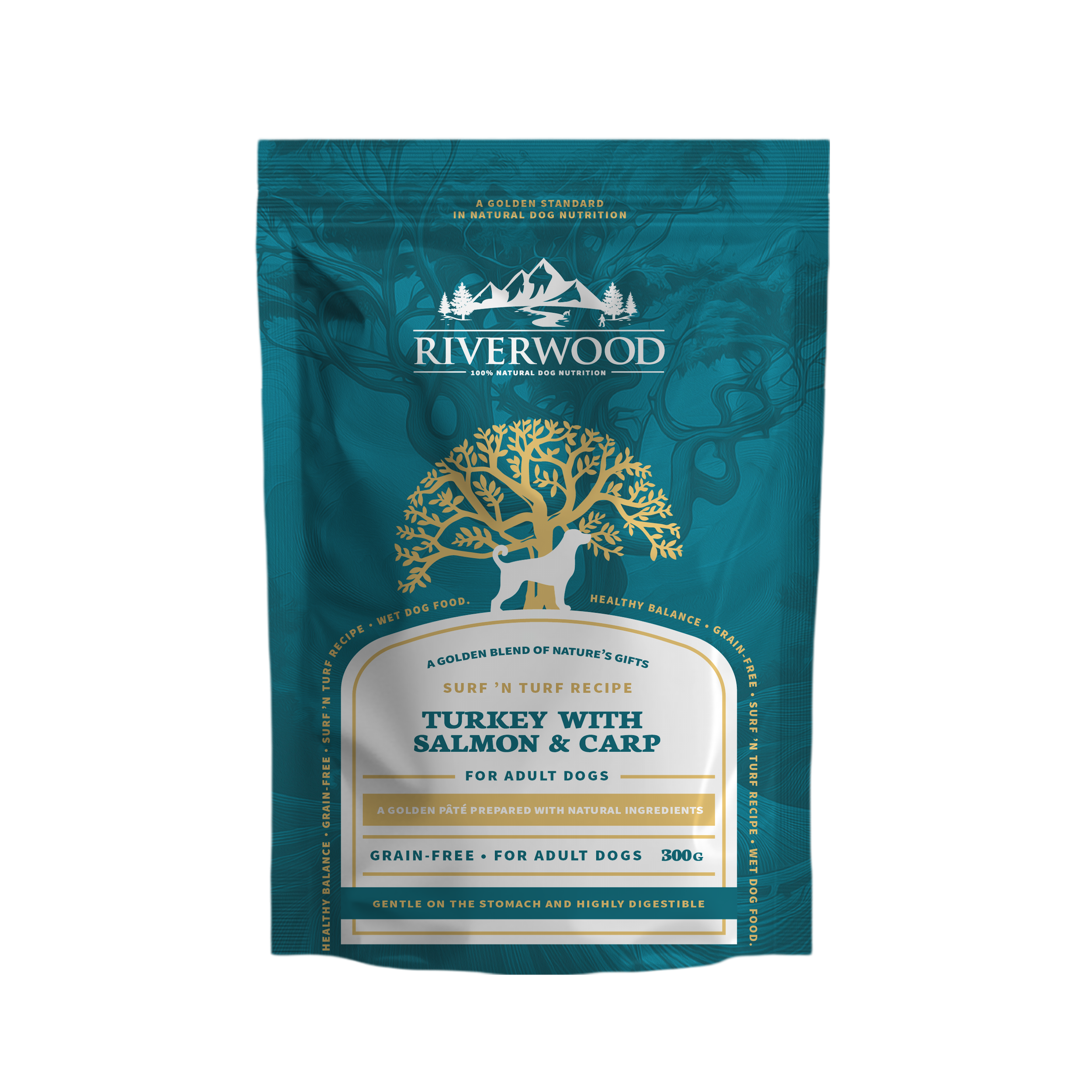 Natvoer vlees en vis | hond | Adult Surf 'n Turf Kalkoen met Zalm & Karper | 300 gram