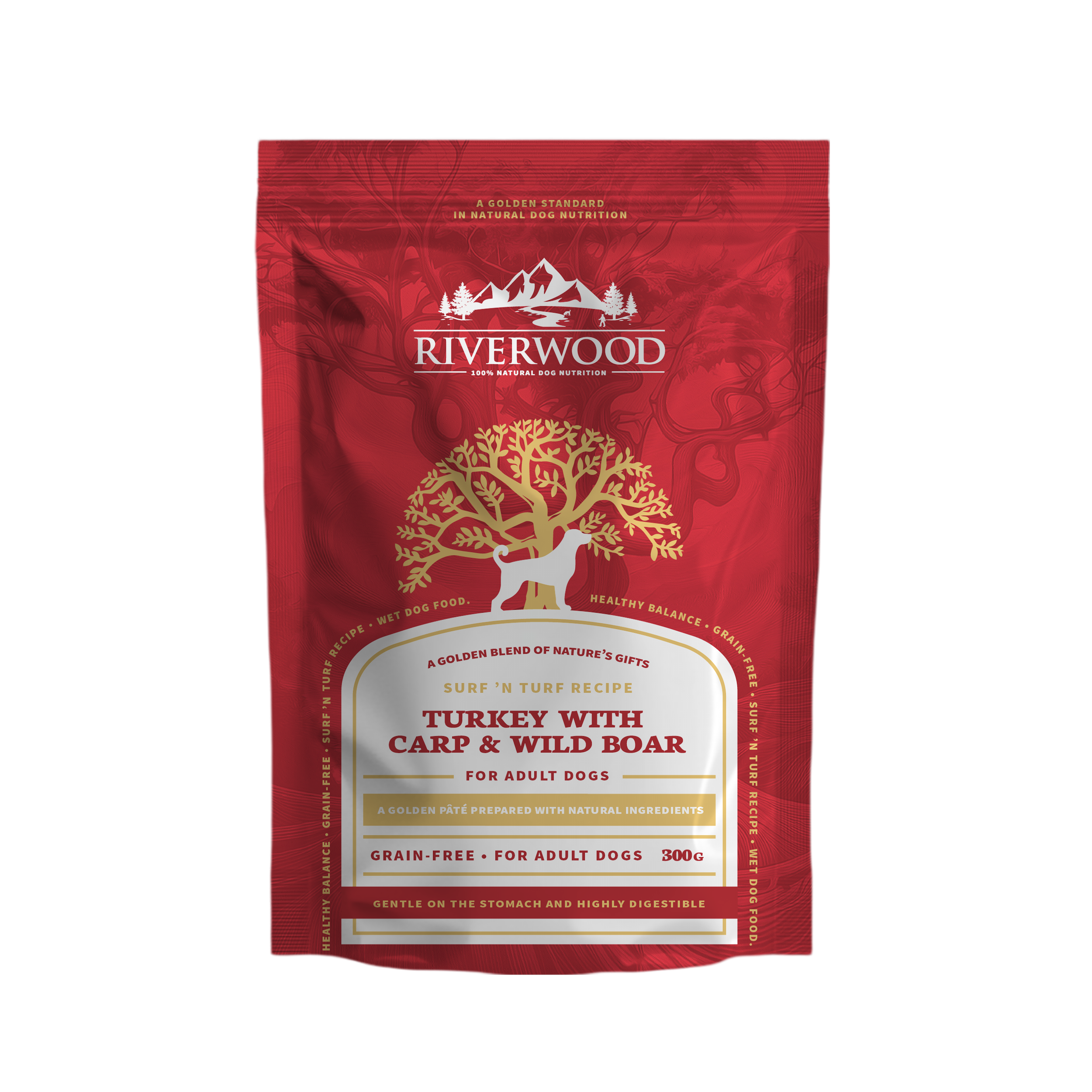 Natvoer vlees en vis | hond | Adult Surf 'n Turf Kalkoen met Wildzwijn & Karper | 300 gram