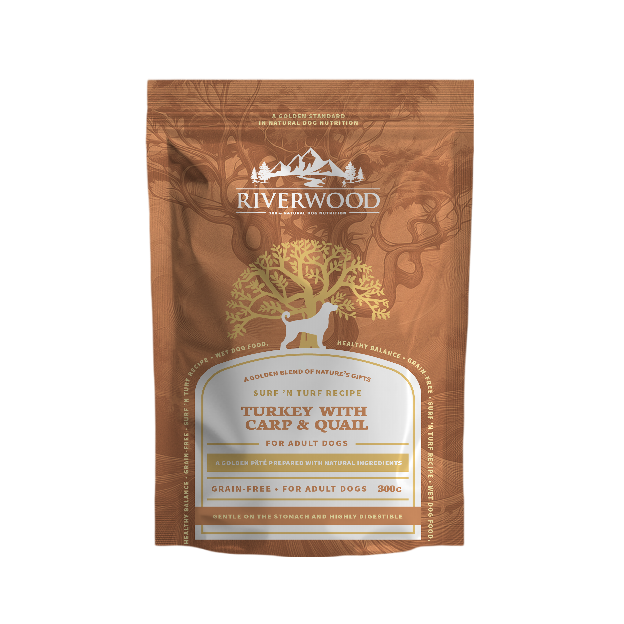 Natvoer vlees en vis | hond | Adult Surf 'n Turf Kalkoen met Kwartel & Karper | 300 gram